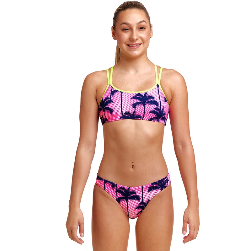 Funkita - Pop Palms - Girls Criss Cross Two Piece 1 Funkita - Pop Palms - Girls Criss Cross Two Piece