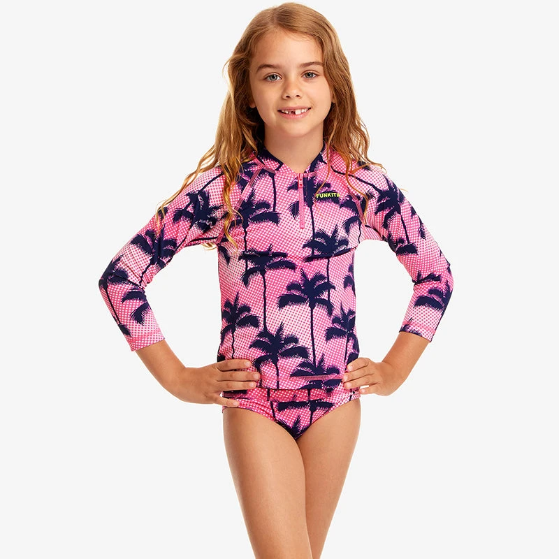 Funkita - Pop Palms - Toddler Girls Zippy Rash Vest 4 Funkita - Pop Palms - Toddler Girls Zippy Rash Vest - Image 4
