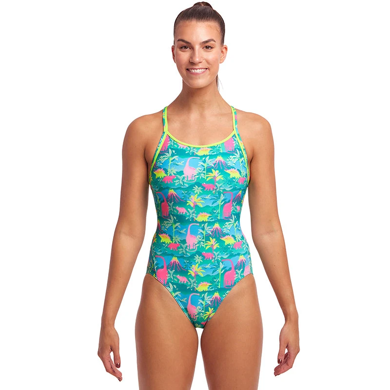 Funkita - Prehistoric Party - Ladies Diamond Back One Piece 1 Funkita - Prehistoric Party - Ladies Diamond Back One Piece