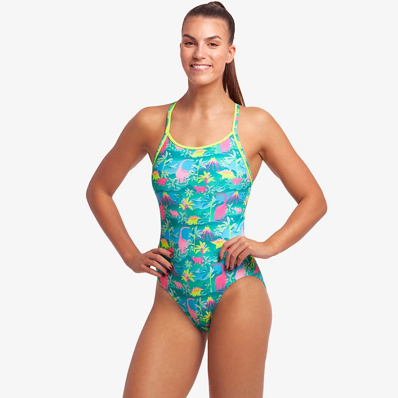 Funkita - Prehistoric Party - Ladies Diamond Back One Piece 5 Funkita - Prehistoric Party - Ladies Diamond Back One Piece - Image 5