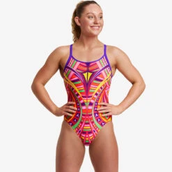 Funkita - Primal Party - Ladies Diamond Back One Piece 9 Funkita - Primal Party - Ladies Diamond Back One Piece -Swimwear Shop funkita primal party ladies diamond back one piece 4