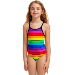 Funkita - Rainbow Racer - Toddler Girls Printed One Piece