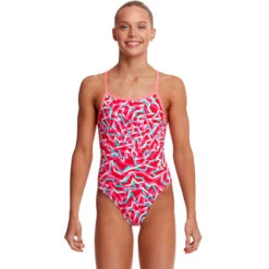 Funkita - Red Ribbons - Girls Single Strap One Piece