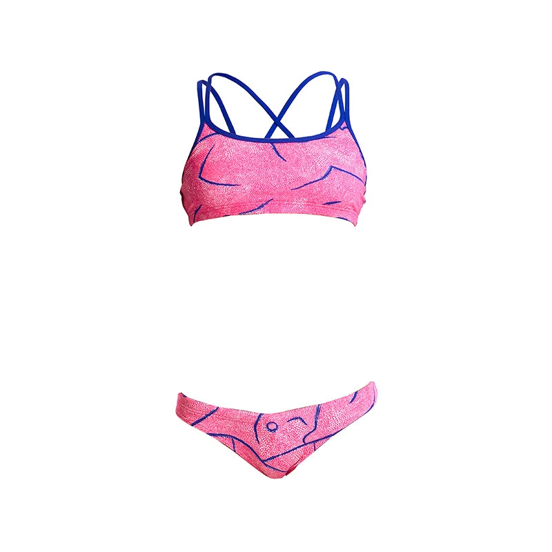Funkita - Rock Salt - Girls Criss Cross Two Piece 2 Funkita - Rock Salt - Girls Criss Cross Two Piece - Image 2