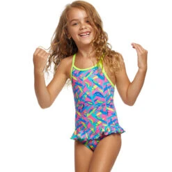 Funkita - Slug Hugs - Toddler Girls Eco Belted Frill One Piece -Swimwear Shop funkita slug hugs toddler girls eco belted frill one piece 4