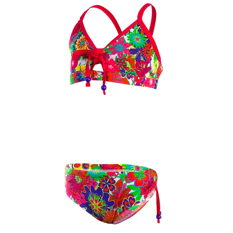 Funkita - Snow Blossom - Girls Tie Detail Two Piece 2 Funkita - Snow Blossom - Girls Tie Detail Two Piece - Image 2