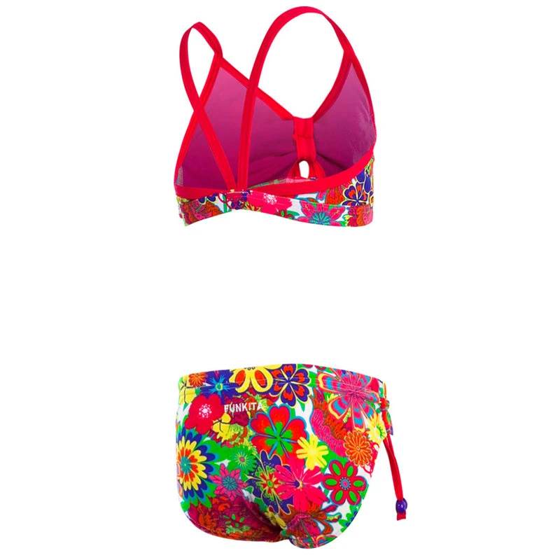 Funkita - Snow Blossom - Girls Tie Detail Two Piece 3 Funkita - Snow Blossom - Girls Tie Detail Two Piece - Image 3