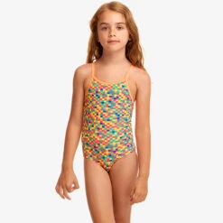 Funkita - Square Stare - Toddlers Girls Printed One Piece -Swimwear Shop funkita square stare toddlers girls printed one piece 4