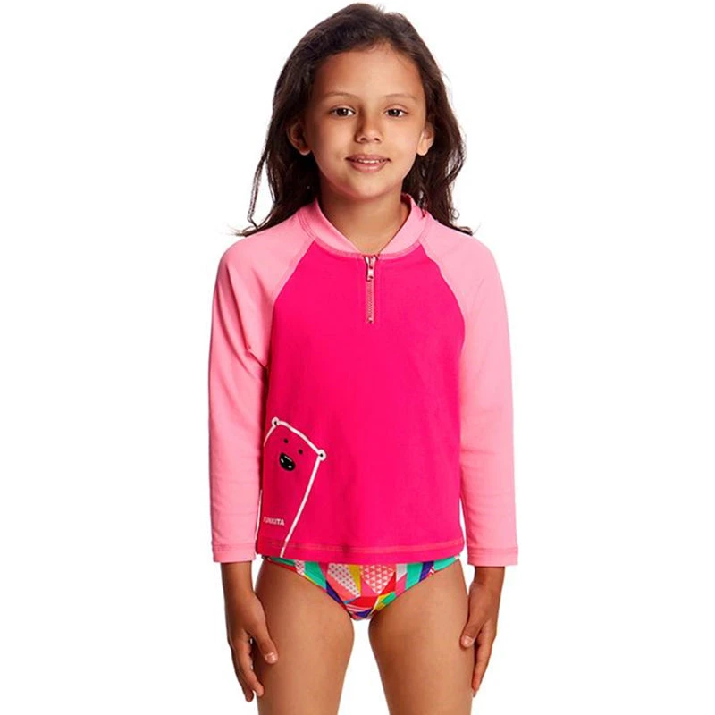 Funkita - Stare Bare - Toddler Girls Zippy Rash Vest 1 Funkita - Stare Bare - Toddler Girls Zippy Rash Vest