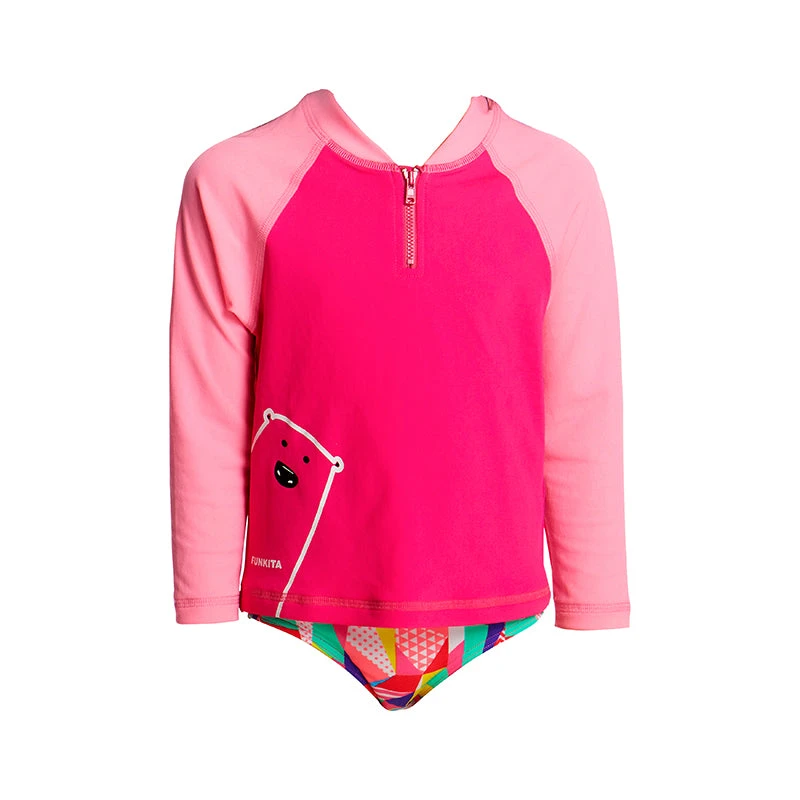 Funkita - Stare Bare - Toddler Girls Zippy Rash Vest 2 Funkita - Stare Bare - Toddler Girls Zippy Rash Vest - Image 2