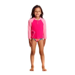 Funkita - Stare Bare - Toddler Girls Zippy Rash Vest 9 Funkita - Stare Bare - Toddler Girls Zippy Rash Vest -Swimwear Shop funkita stare bare zippy rash vest toddler girls 4