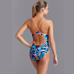 Funkita - Swan Song - Girls Eco Diamond Back One Piece -Swimwear Shop funkita swan song girls eco diamond back one piece 4