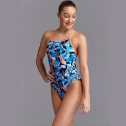 Funkita - Swan Song - Girls Eco Diamond Back One Piece -Swimwear Shop funkita swan song girls eco diamond back one piece 5