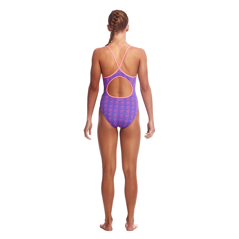 Funkita - Tetris Time - Girls Diamond Back One Piece 3 Funkita - Tetris Time - Girls Diamond Back One Piece - Image 3