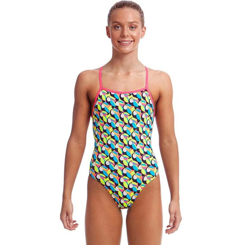 Funkita - Toucan Do It - Girls Eco Strapped In One Piece 1 Funkita - Toucan Do It - Girls Eco Strapped In One Piece