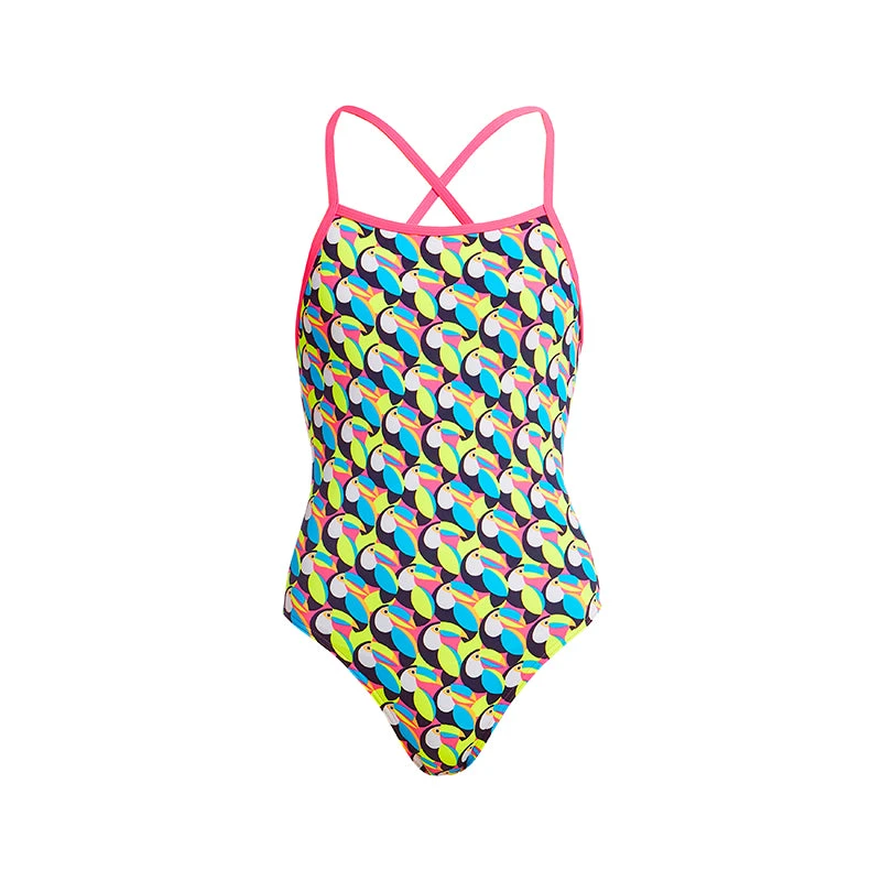 Funkita - Toucan Do It - Girls Eco Strapped In One Piece 2 Funkita - Toucan Do It - Girls Eco Strapped In One Piece - Image 2