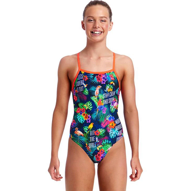 Funkita - Tropic Tag - Girls Tie Me Tight One Piece 1 Funkita - Tropic Tag - Girls Tie Me Tight One Piece