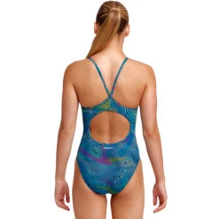 Funkita - Wires Crossed - Girls Diamond Back One Piece -Swimwear Shop funkita wires crossed girls diamond back one piece 3